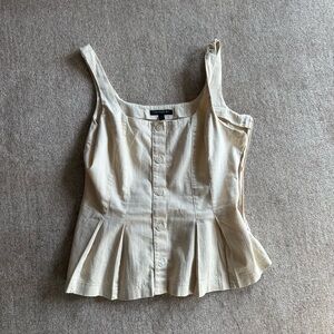 Banana Republic Cream Button-Front Blouse